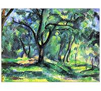 ArtPlaza Cezanne Paul-In The Woods Panel Decorativo, Madera MDF, Multicolor, 120x90 Cm