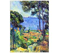 ArtPlaza Cezanne Paul-Landscape Panel Decorativo, Madera MDF, Multicolor, 90x120 Cm