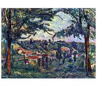 ArtPlaza Cezanne Paul-Le Chateau Noir Panel Decorativo, Madera MDF, Multicolor, 120x90 Cm