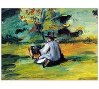 ArtPlaza Cezanne Paul-Painter at Work Panel Decorativo, Madera MDF, Multicolor, 120x90 Cm
