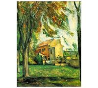 ArtPlaza Cezanne Paul Pond of The Jas de Bouffan in Winter Panel Decorativo, Madera MDF, Multicolor, 90x120 Cm