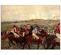 ArtPlaza Degas Edgar-Men's Riders Before The Start Panel Decorativo, Madera MDF, Multicolor, 80x60 Cm