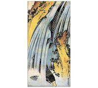 ArtPlaza Hokusai Katsushika-Carps Ascending Waterfall Panel Decorativo, Madera MDF, Multicolor, 50x100 Cm