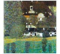 ArtPlaza Klimt Gustav-Castle Chamber at Attersee II Panel Decorativo, Madera MDF, Multicolor, 70x70 Cm