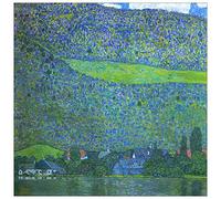 ArtPlaza Klimt Gustav-Unterach at The Attersee Panel Decorativo, Madera MDF, Multicolor, 70x70 Cm