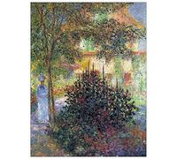 ArtPlaza Monet Claude-Camille Garden of The House in Argenteuil Panel Decorativo, Madera MDF, Multicolor, 90x120 Cm