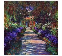 ArtPlaza Monet Claude-Garden at Giverny Panel Decorativo, Madera MDF, Multicolor, 50x50 Cm