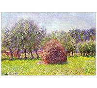 ArtPlaza Monet Claude-Heap of Hay in The Field Panel Decorativo, Madera MDF, Multicolor, 90x60 Cm