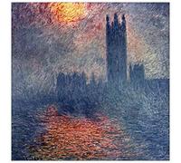 ArtPlaza Monet Claude-Parliament in London Panel Decorativo, Madera MDF, Multicolor, 30x30 Cm