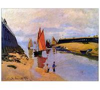 ArtPlaza Monet Claude-Port of Trouville Panel Decorativo, Madera MDF, Multicolor, 120x90 Cm