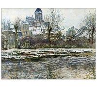 ArtPlaza Monet Claude-Snow in Vetheuil Panel Decorativo, Madera MDF, Multicolor, 80x60 Cm