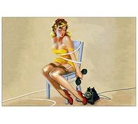 ArtPlaza Panel Decorativo-Art Studio Phone, Madera, Multicolor, 90x1.8x60 cm