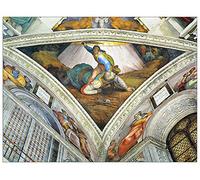 ArtPlaza Panel Decorativo-Buonarotti Michelangelo David Und Goliath, Madera, Multicolor, 80x1.8x60 cm