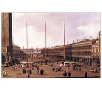 ArtPlaza Panel Decorativo-Canaletto Piazza San Marco I, Madera, Multicolor, 90x1.8x60 cm