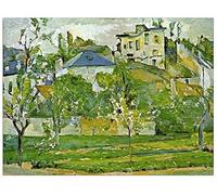 ArtPlaza Panel Decorativo-Cezanne Paul Fruit Garden In Pontoise, Madera, Multicolor, 80x1.8x60 cm