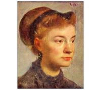 ArtPlaza Panel Decorativo-Degas Edgar Portrait of A Young Lady, Madera, Multicolor, 60x1.8x80 cm