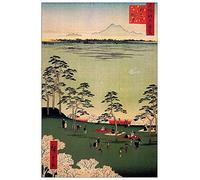 ArtPlaza Panel Decorativo-Hiroshige Utagawa View To The North from Asukayama, Madera, Multicolor, 60x1.8x90 cm