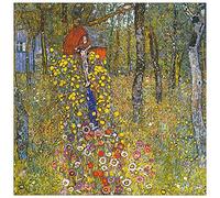 ArtPlaza Panel Decorativo-Klimt Gustav Farmers Garden with Crucifix, Madera, Multicolor, 50x1.8x50 cm