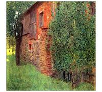 ArtPlaza Panel Decorativo-Klimt Gustav Farmhouse Chamber In Attersee, Madera, Multicolor, 50x1.8x50 cm