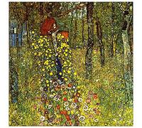 ArtPlaza Panel Decorativo-Klimt Gustav Garden with Crucifix, Madera, Multicolor, 70x1.8x70 cm