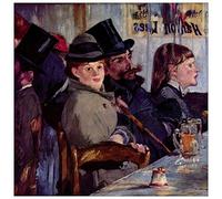 ArtPlaza Panel Decorativo-Manet Èdouard Cabaret In Reichshoffen, Madera, Multicolor, 70x1.8x70 cm