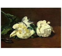 ArtPlaza Panel Decorativo-Manet Èdouard Still Life, White Peony, Madera, Multicolor, 90x1.8x60 cm