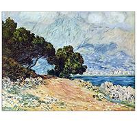 ArtPlaza Panel Decorativo-Monet Claude Cape Martin In Menton, Madera, Multicolor, 80x1.8x60 cm