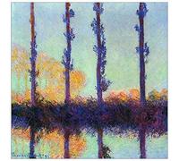 ArtPlaza Panel Decorativo-Monet Claude Four Poplars, Madera, Multicolor, 50x1.8x50 cm