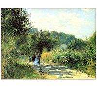 ArtPlaza Panel Decorativo-Renoir Pierre Auguste Road To Louveciennes, Madera, Multicolor, 80x1.8x60 cm