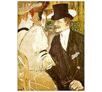 ArtPlaza Panel Decorativo-Toulouse Lautrec Anglais At Moulin Rouge, Madera, Multicolor, 60x1.8x80 cm