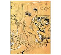 ArtPlaza Panel Decorativo-Toulouse Lautrec Chocolat Dance, Madera, Multicolor, 90x120x1.8 cm