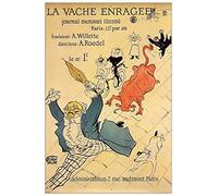 ArtPlaza Panel Decorativo-Toulouse Lautrec La Vache Enragee, Madera, Multicolor, 60x1.8x90 cm