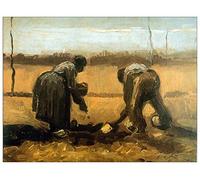 ArtPlaza Panel Decorativo-Van Gogh Vincent Planting, Madera, Multicolor, 80x1.8x60 cm