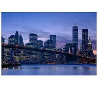 ArtPlaza Panel Decorativo-Wei Pan Manhattan City View, Madera, Multicolor, 90x1.8x60 cm