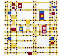 ArtPlaza Piet Mondrian-Broadway Boogie Woogie Panel Decorativo, Madera MDF, Multicolor, 100x100 Cm