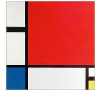 ArtPlaza Piet Mondrian-Composition II Panel Decorativo, Madera MDF, Multicolor, 100x100 Cm