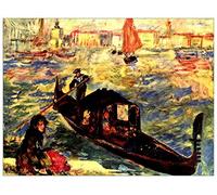 ArtPlaza Renoir Pierre-Auguste-Gondola on The Canale Grande Panel Decorativo, Madera MDF, Multicolor, 120x90 Cm