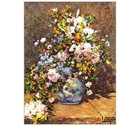 ArtPlaza Renoir Pierre-Auguste-Still Life with Large Vase Panel Decorativo, Madera MDF, Multicolor, 90x120 Cm