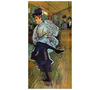 ArtPlaza Toulouse-Lautrec-Jane Avril Dancing Panel Decorativo, Madera MDF, Multicolor, 70x140 Cm