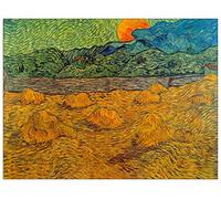 ArtPlaza Van Gogh Vincent-Rising Moon Panel Decorativo, Madera MDF, Multicolor, 120x90 Cm