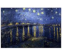 ArtPlaza Van Gogh Vincent-Starry Night Over The Rhone Panel Decorativo, Madera MDF, Multicolor, 90x60 Cm