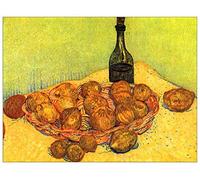 ArtPlaza Van Gogh Vincent-Still Life with Bottle, Lemons and Oranges Panel Decorativo, Madera MDF, Multicolor, 120x90 Cm