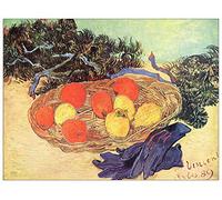 ArtPlaza Van Gogh Vincent-Still Life with Oranges, Lemons and Blue Gloves Panel Decorativo, Madera MDF, Multicolor, 120x90 Cm