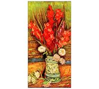 ArtPlaza Van Gogh Vincent-Still Life with Red gladiolas Panel Decorativo, Madera MDF, Multicolor, 70x140 Cm