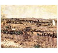 ArtPlaza Van Gogh Vincent-The Blue carts Panel Decorativo, Madera MDF, Multicolor, 120x90 Cm