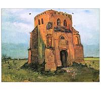 ArtPlaza Van Gogh Vincent-The Old Cemetery in Nuenen Panel Decorativo, Madera MDF, Multicolor, 80x60 Cm