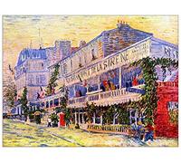 ArtPlaza Van Gogh Vincent-The Restaurant de la Siren in AsnieÌres Panel Decorativo, Madera MDF, Multicolor, 120x90 Cm