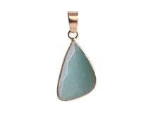ARTQ Colgantes para Mujer Piedra Natural Geométrico Triangular Verde Aventurina Collar De Piedra Natural Chakras Curación Cristal Piedra Preciosa Colgante Collar San Valentín Regalo Joyería para Homb