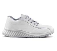 Artra Arawa - Zapatos de trabajo antideslizantes blancos para clínica, cocina, alimentos sin puntera de acero, Blanco, 42 EU