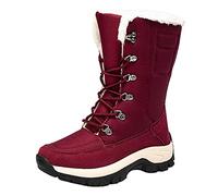 ARtray Botas de invierno para mujer, ligeras, cómodas, antideslizantes, con forro de terciopelo cálido, cómodas botas de senderismo, zapatos de trekking al aire libre, zapatos de montaña, zapatos de